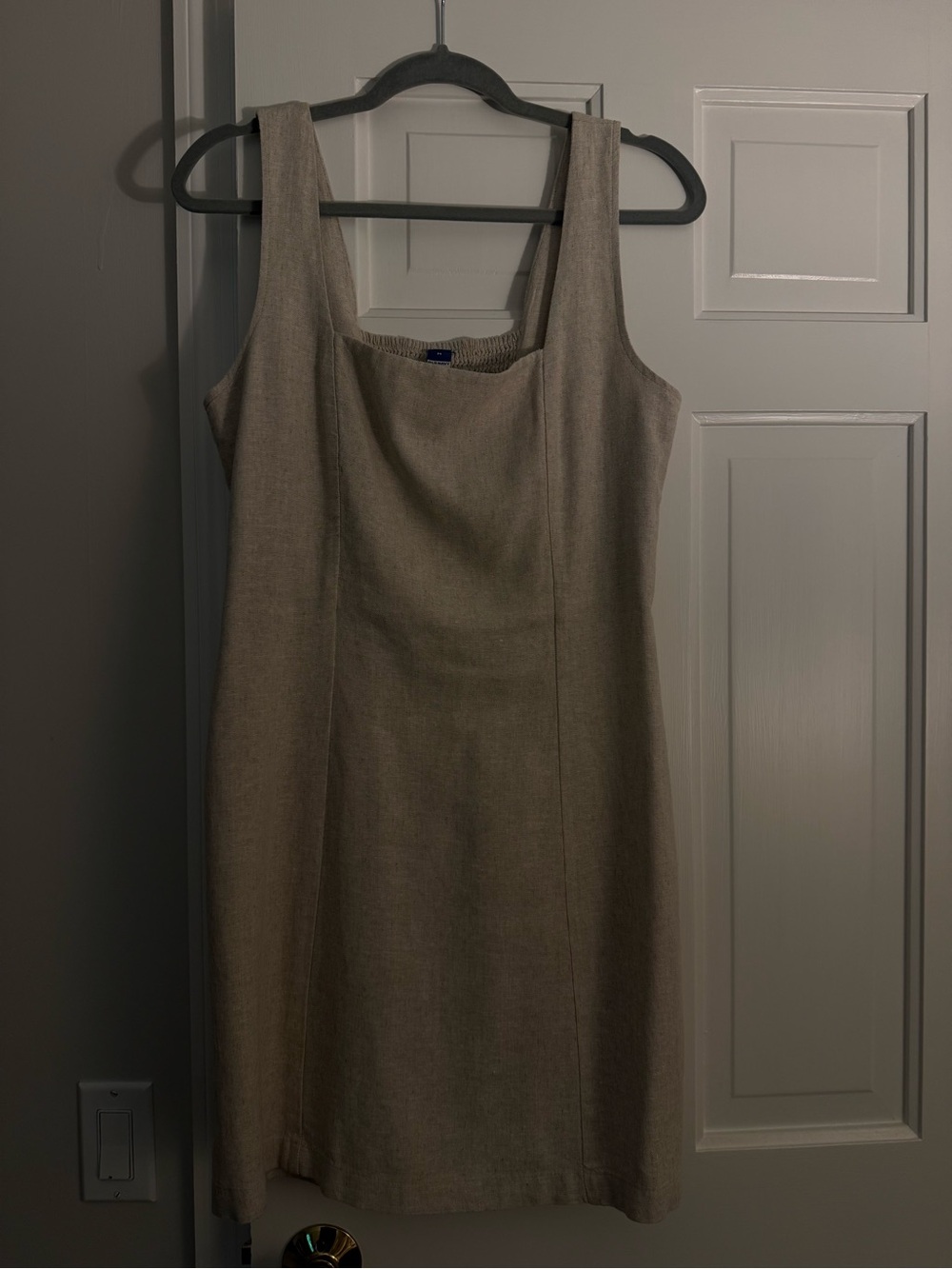 EUC Old Navy Square-Neck Linen-Blend Mini Dress - Flax- Sz Medium
